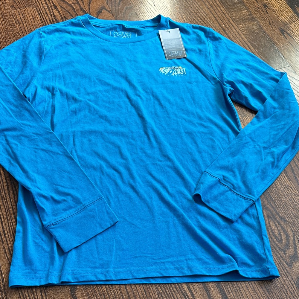 Ocean Coast Boys’ Long Sleeve Blue Tee